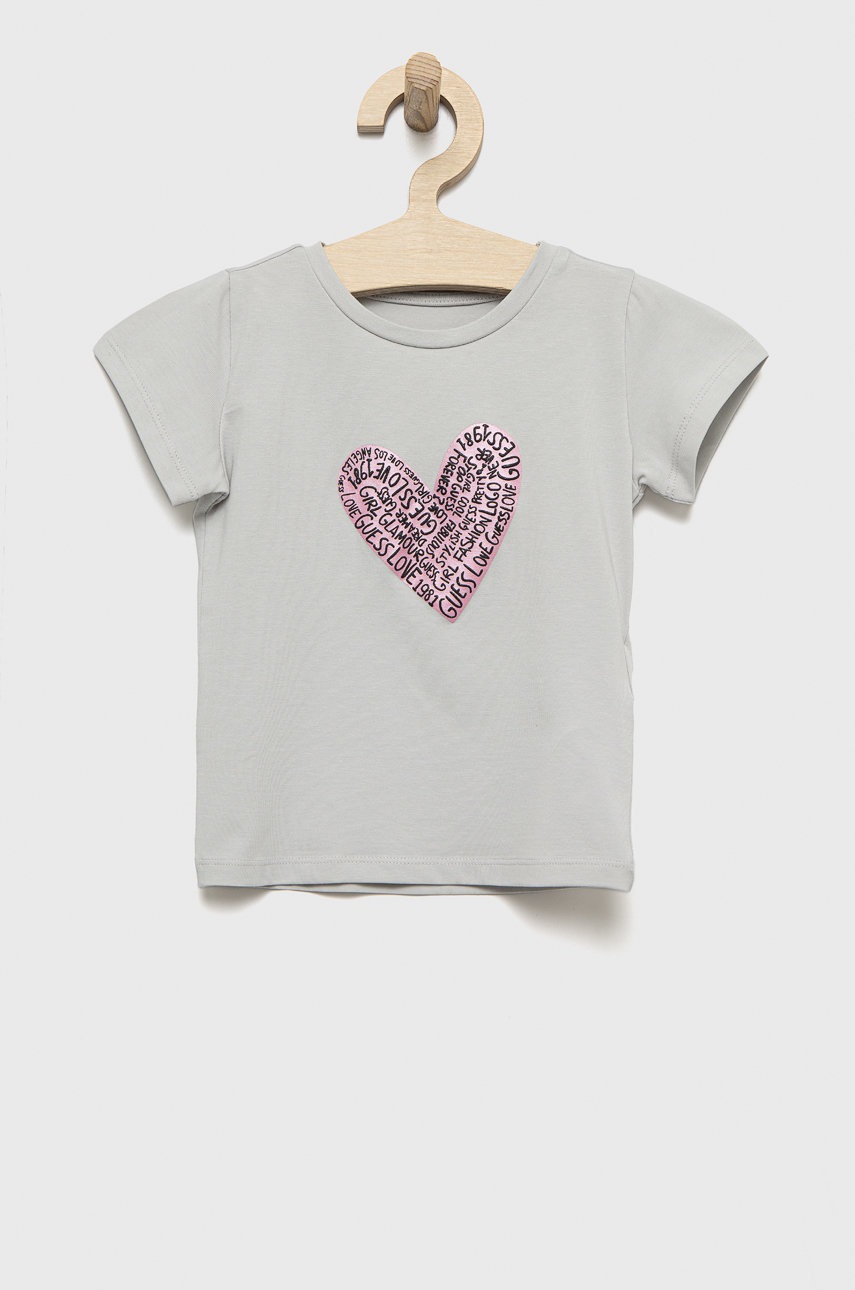 

Детска тениска Guess в сиво, Сив
