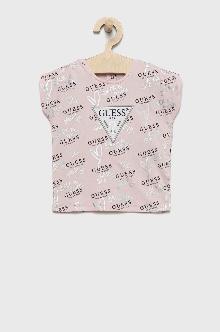 

Детская футболка Guess цвет розовый