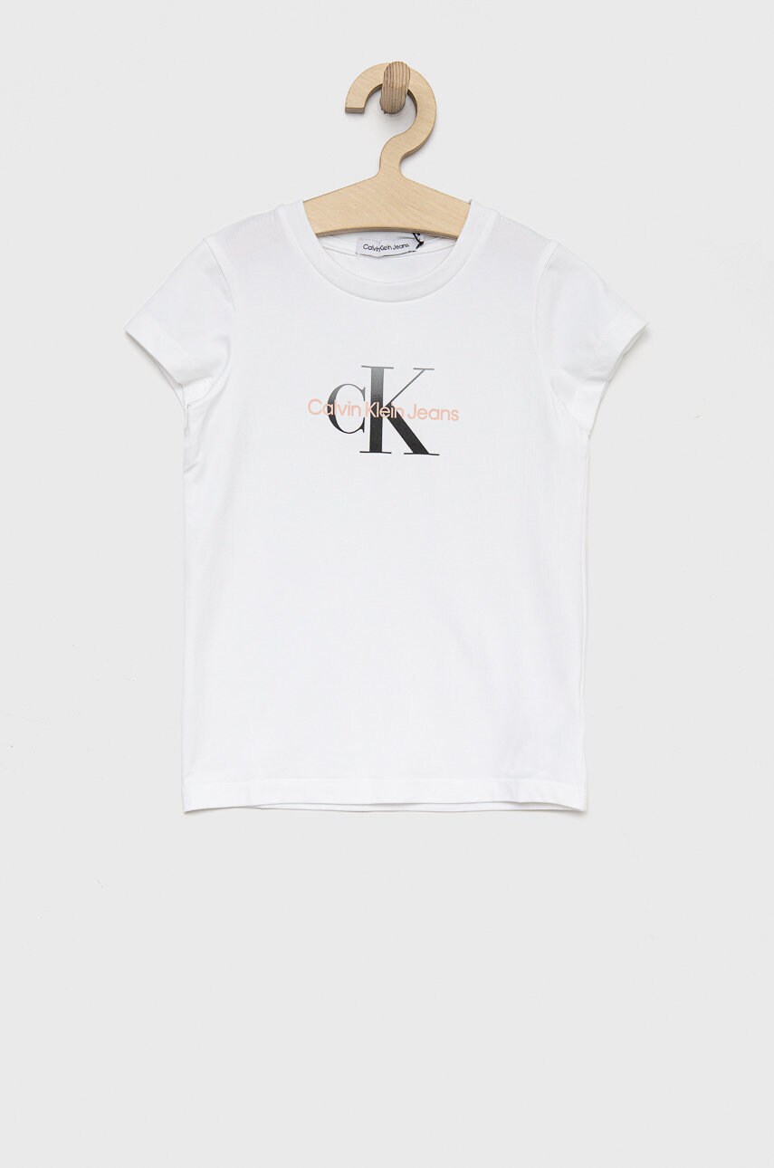 

Детска тениска Calvin Klein Jeans в бяло, Бял