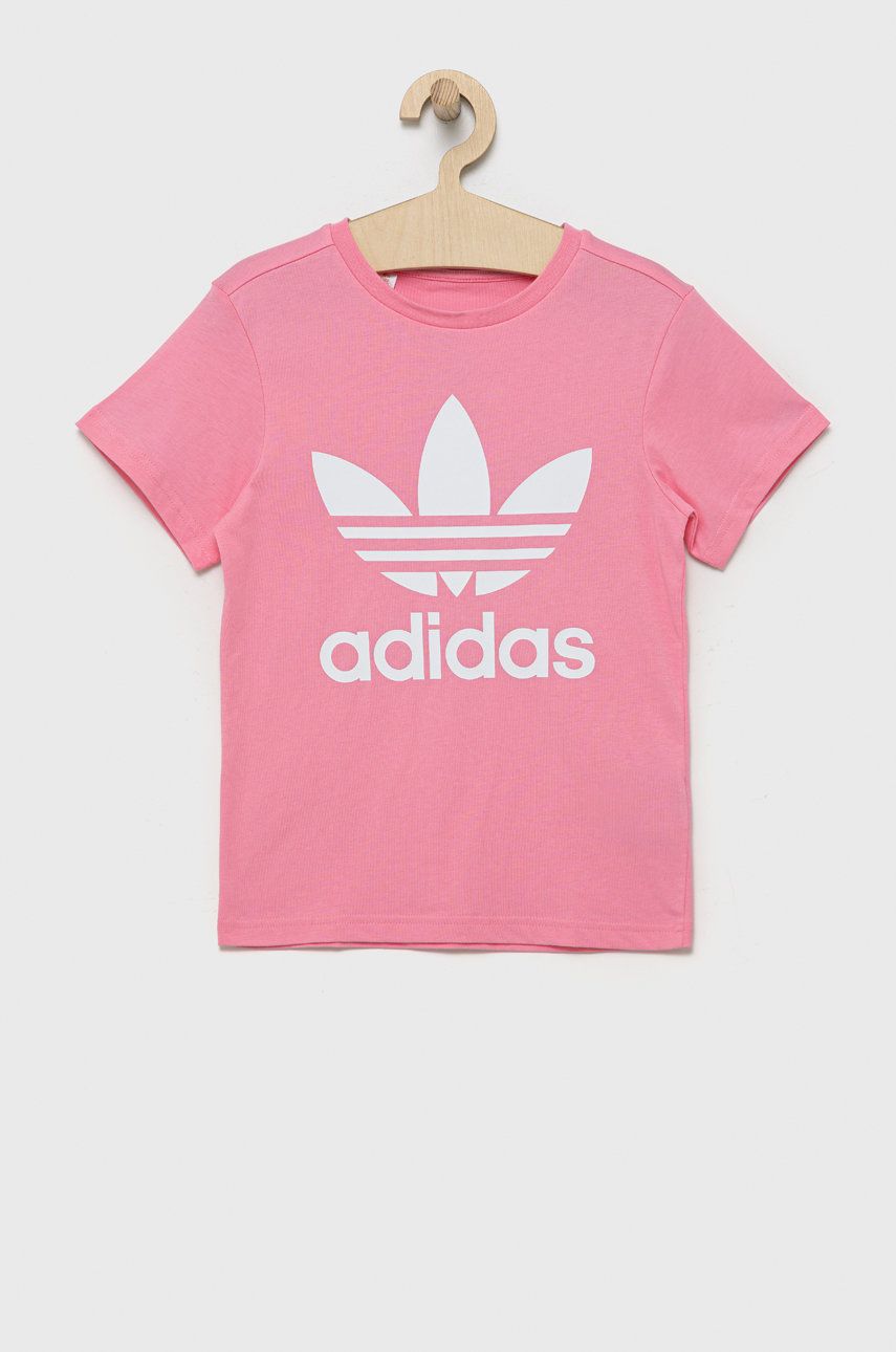 Adidas Originals Tricou De Bumbac Pentru Copii Culoarea Roz