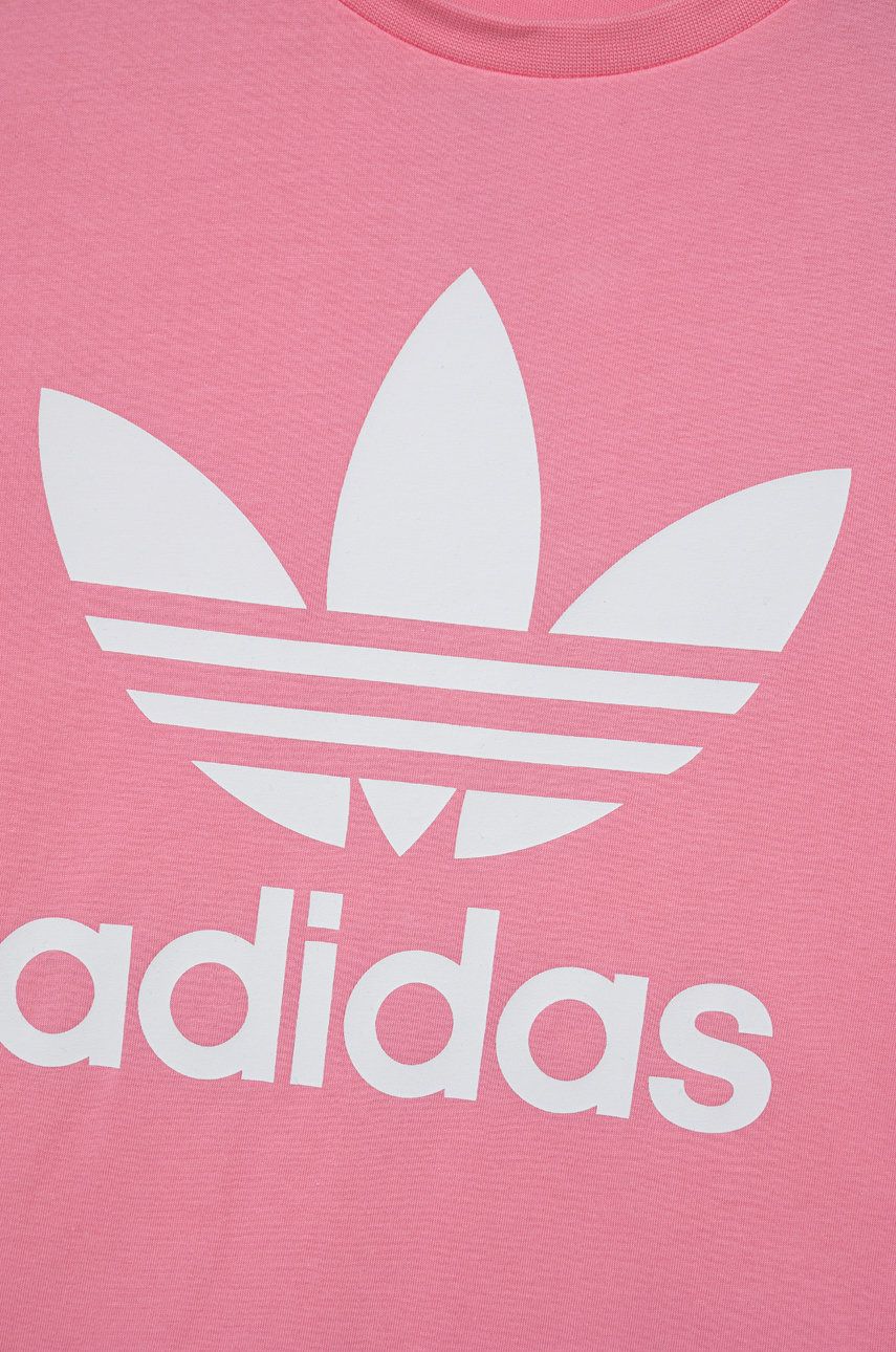 Adidas Originals Tricou De Bumbac Pentru Copii Culoarea Roz