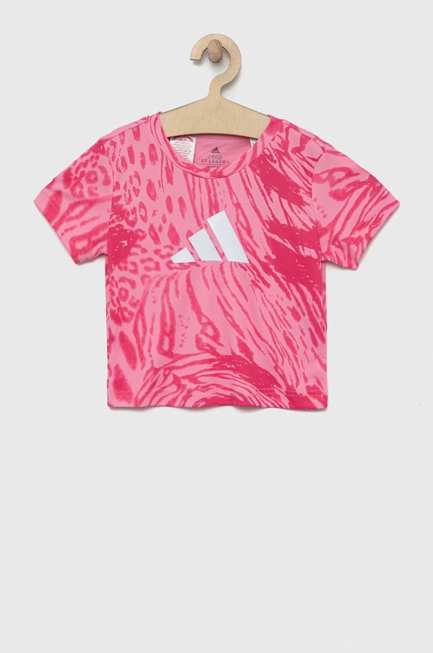 Дитяча футболка adidas Performance колір рожевий Дитяча футболка adidas Performance колір рожевий