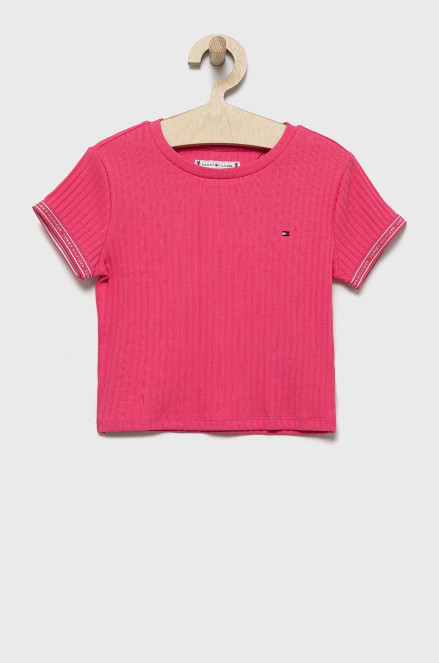 

Детска тениска Tommy Hilfiger в лилаво, Виолетов