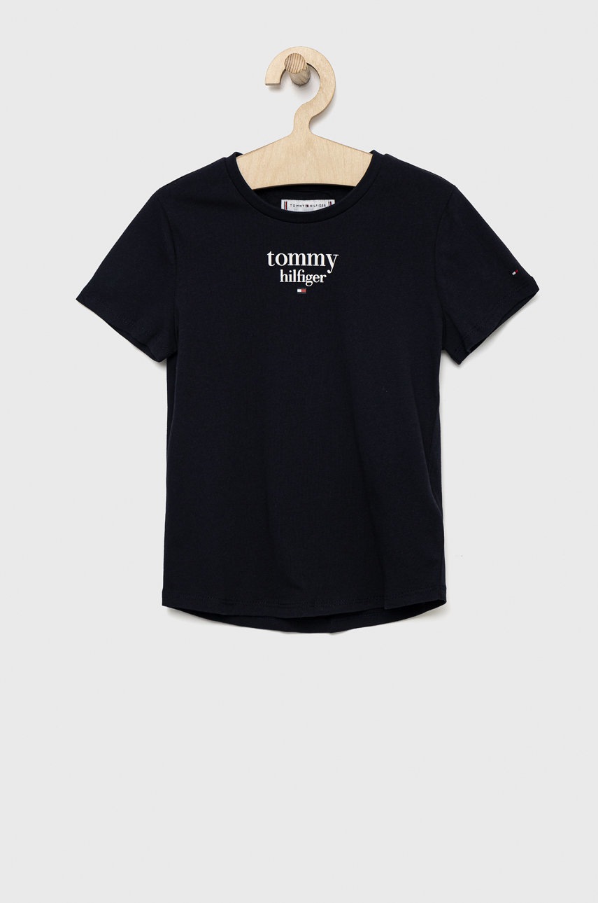 

Дитяча бавовняна футболка Tommy Hilfiger колір синій