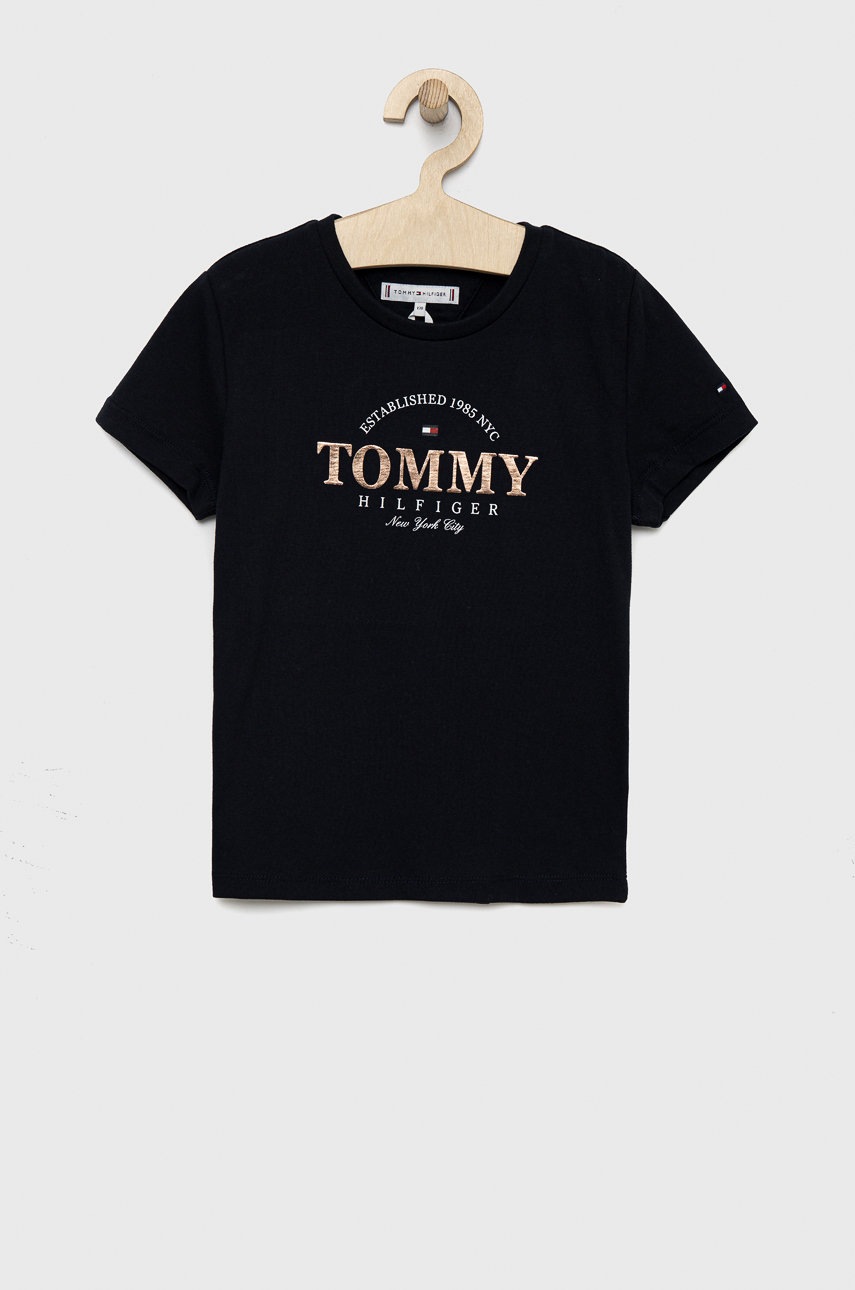 

Детска тениска Tommy Hilfiger в тъмносиньо, Тъмносин