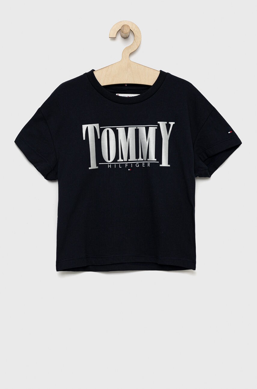 

Детска тениска Tommy Hilfiger в тъмносиньо, Тъмносин