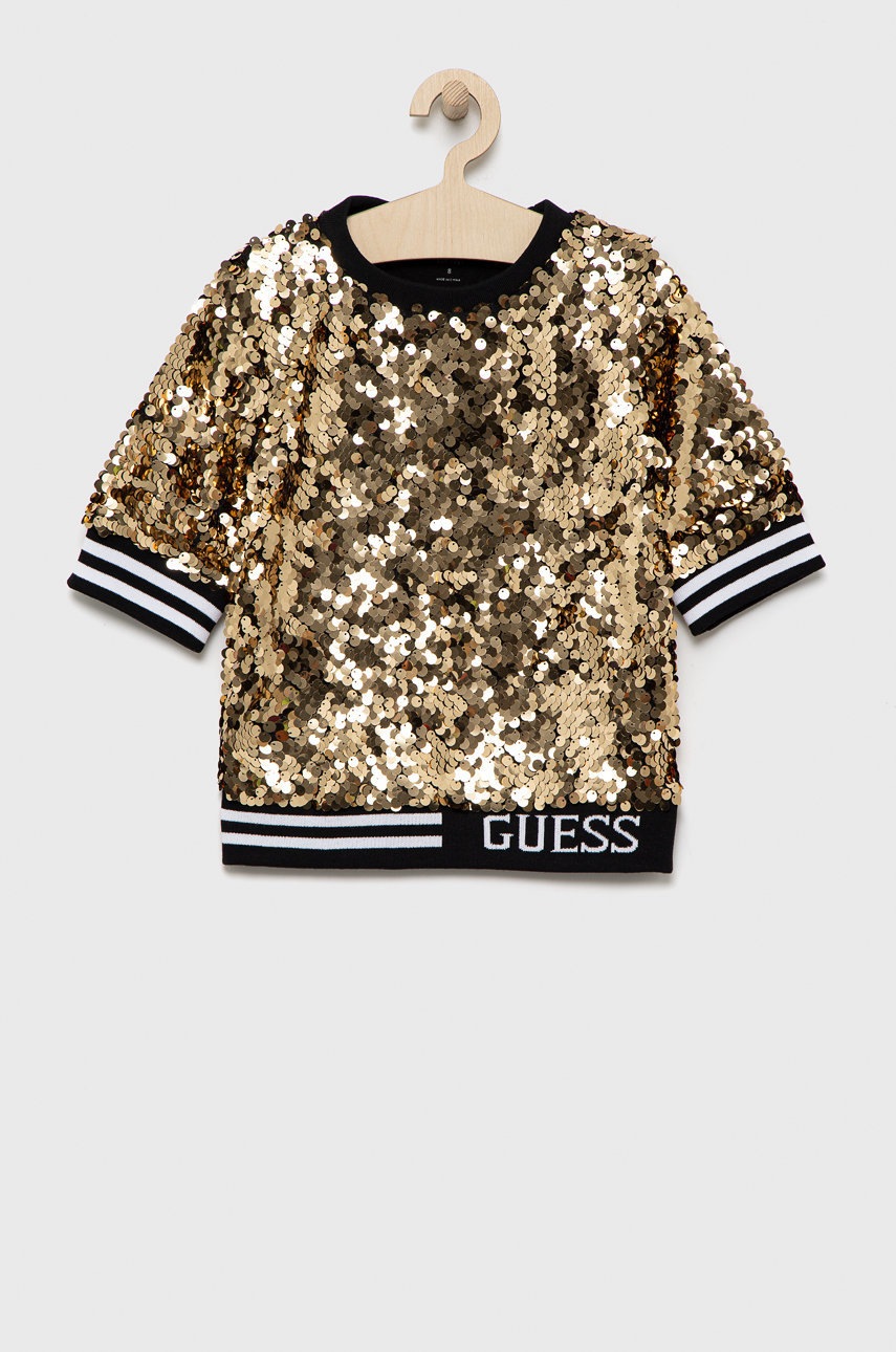 

Детска тениска Guess в златисто, Злато