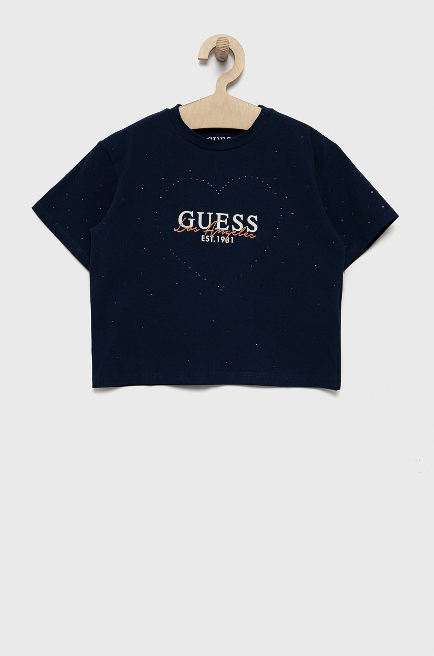 

Детска тениска Guess в тъмносиньо, Тъмносин