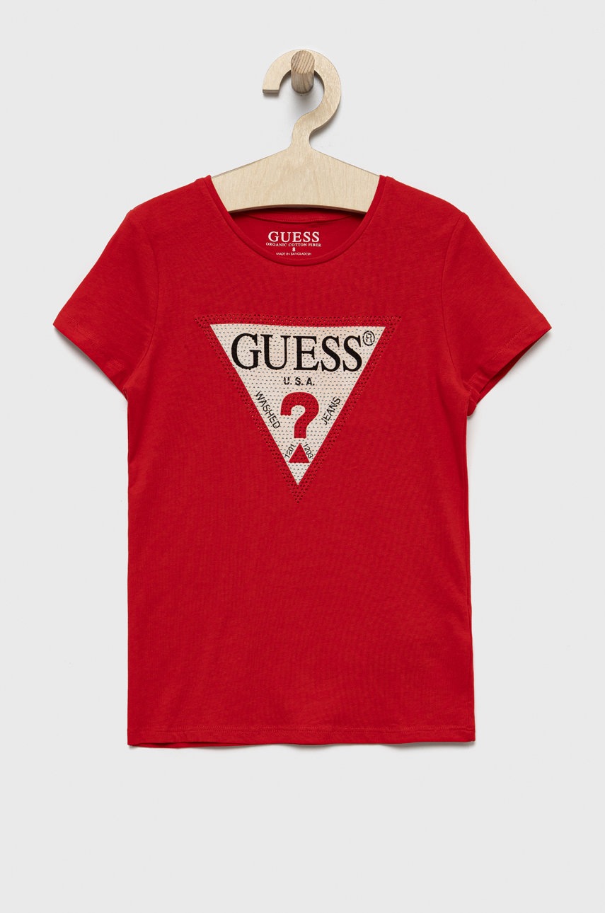 

Детска тениска Guess в червено, Червен