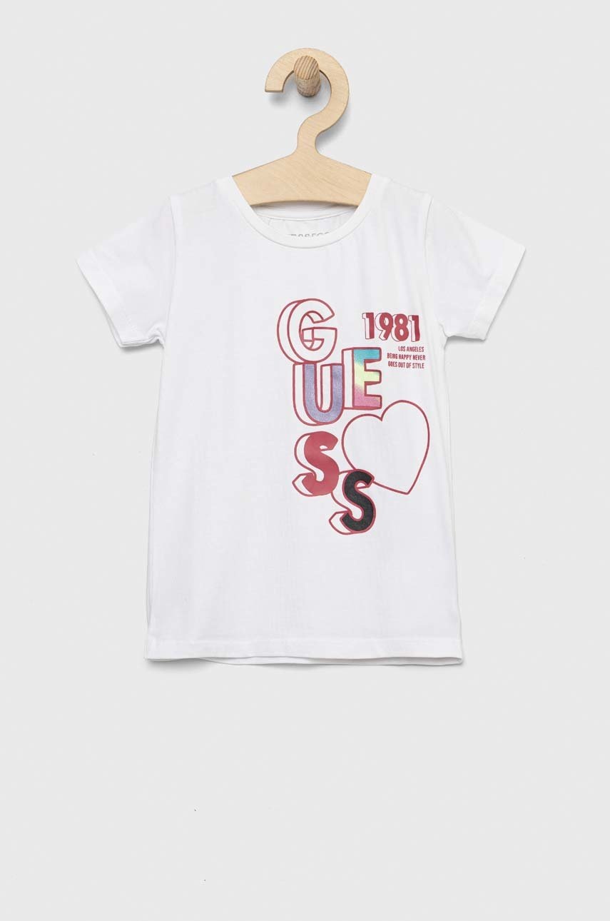 

Дитяча футболка Guess колір білий
