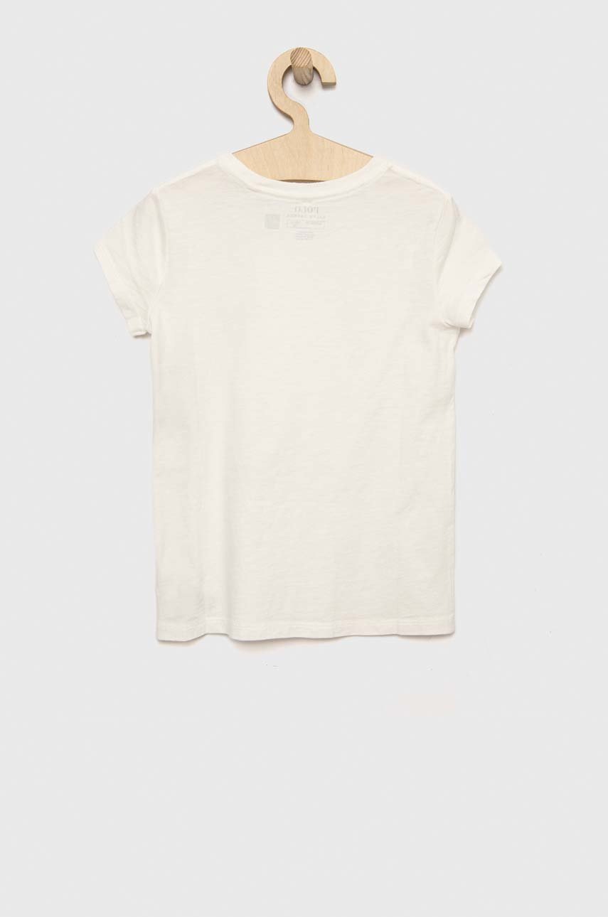 

Детская хлопковая футболка Polo Ralph Lauren цвет белый
