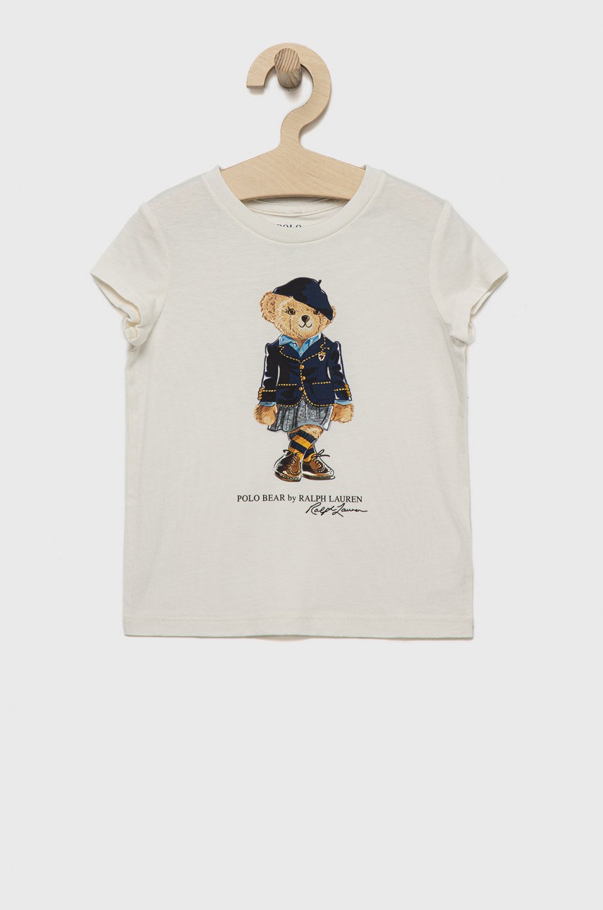 

Детска памучна тениска Polo Ralph Lauren в бяло, Бял