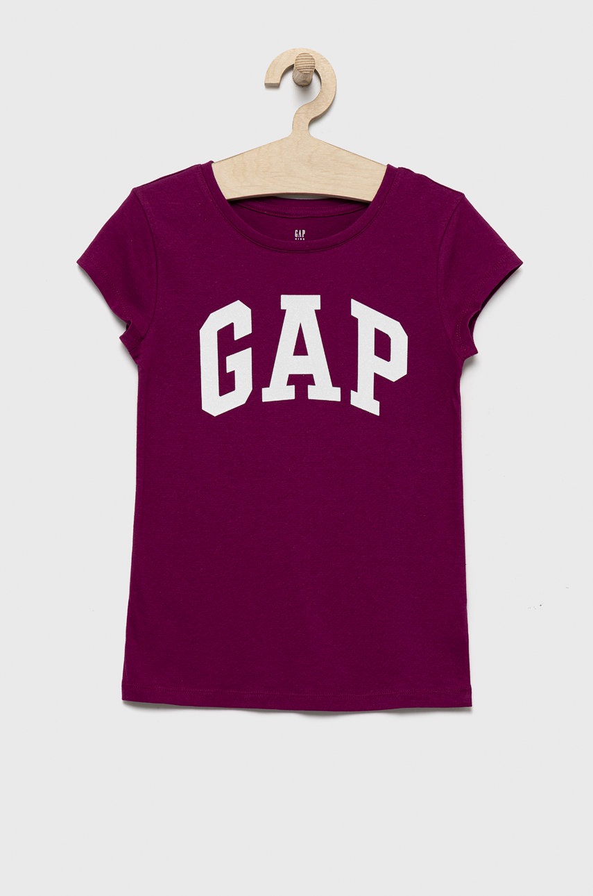 

Детска памучна тениска GAP в лилаво, Виолетов
