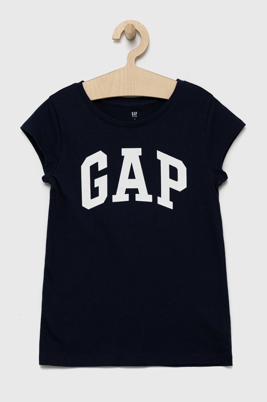 

Детска памучна тениска GAP в тъмносиньо, Тъмносин