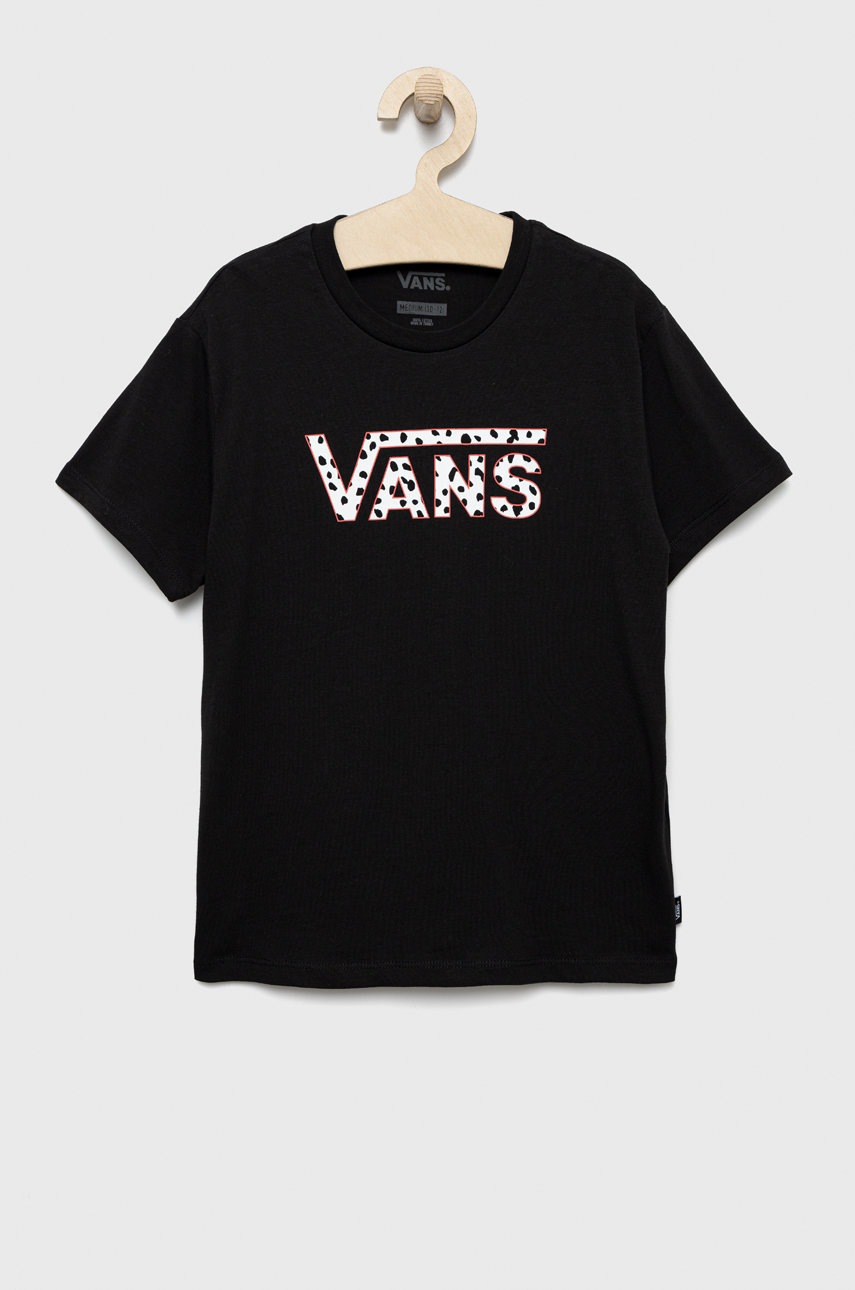 

Детская хлопковая футболка Vans цвет чёрный