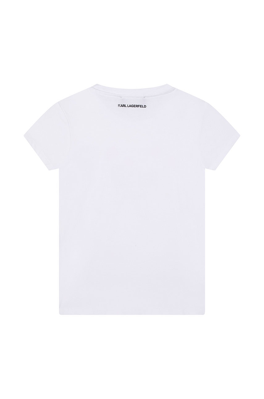 

Дитяча футболка Karl Lagerfeld колір білий