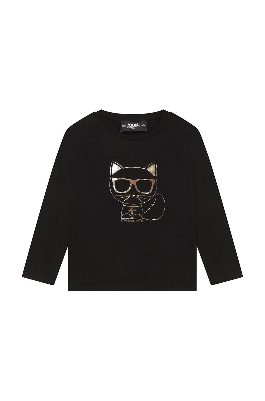 

Детский лонгслив Karl Lagerfeld цвет чёрный