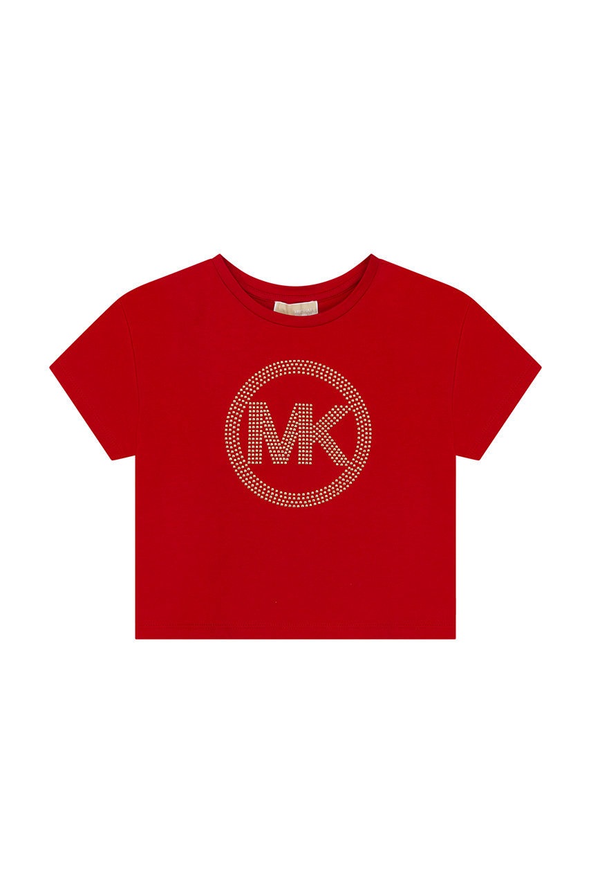 

Детская хлопковая футболка Michael Kors цвет красный