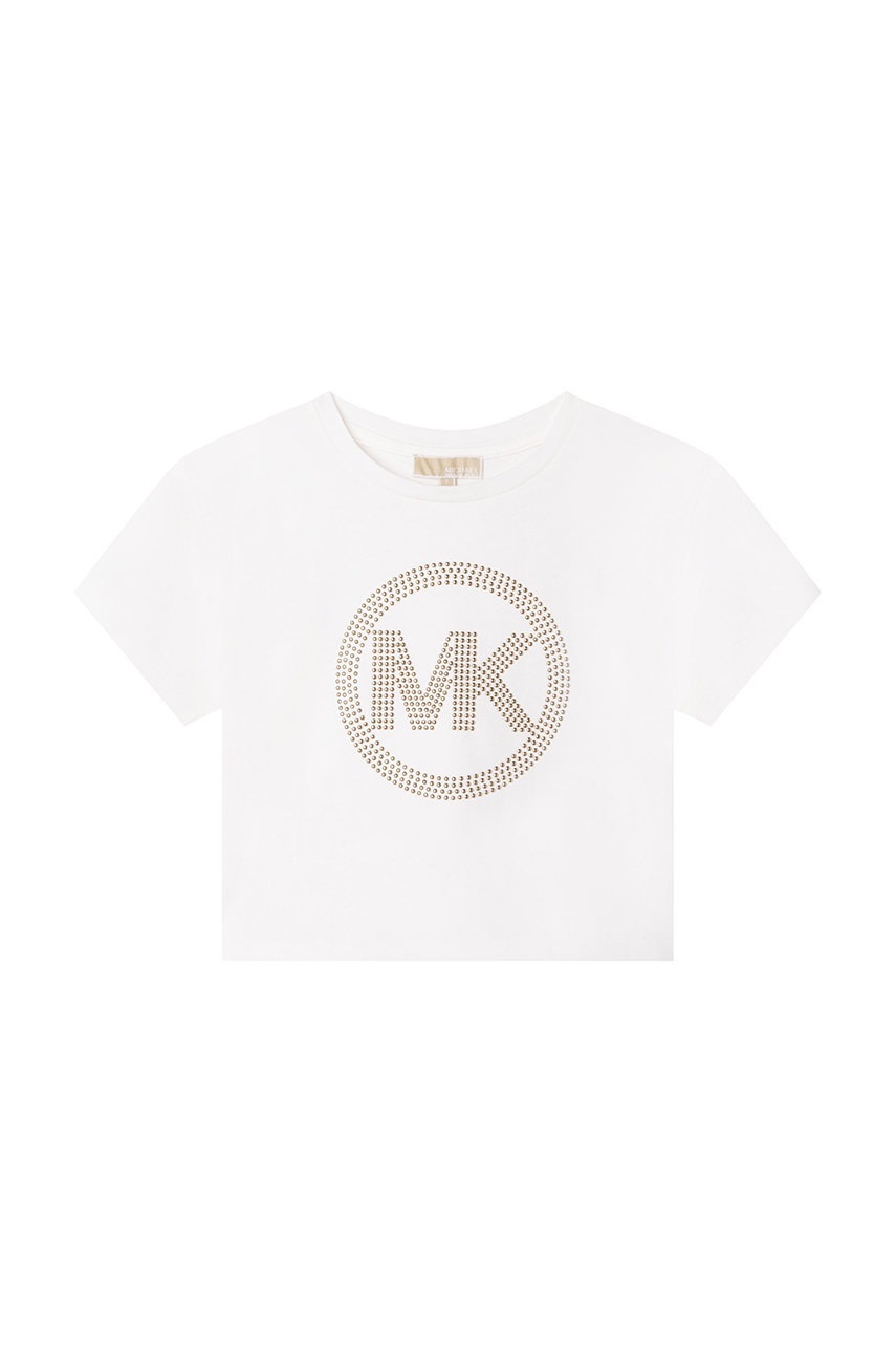

Дитяча бавовняна футболка Michael Kors колір білий