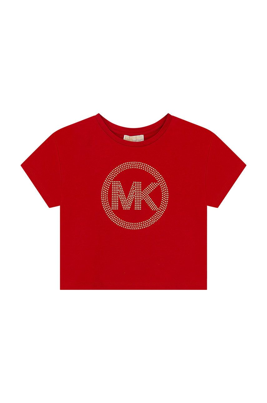 Michael Kors tricou de bumbac pentru copii culoarea rosu