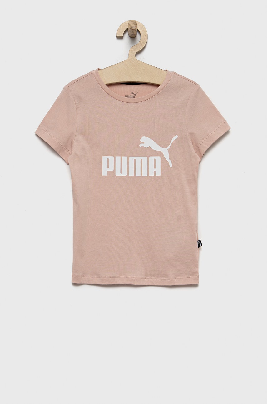 Puma tricou de bumbac pentru copii culoarea roz
