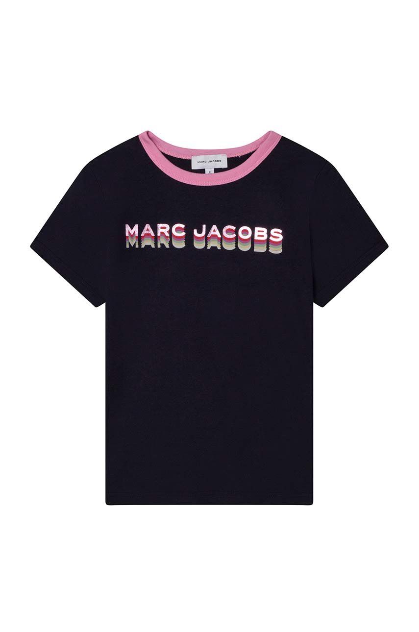Dětské bavlněné tričko Marc Jacobs tmavomodrá barva - námořnická modř -  100% Bavlna