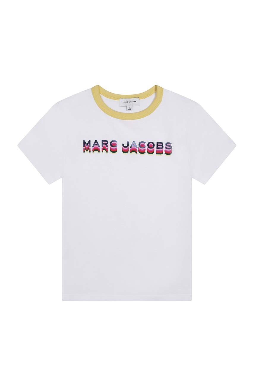 

Детская хлопковая футболка Marc Jacobs цвет белый