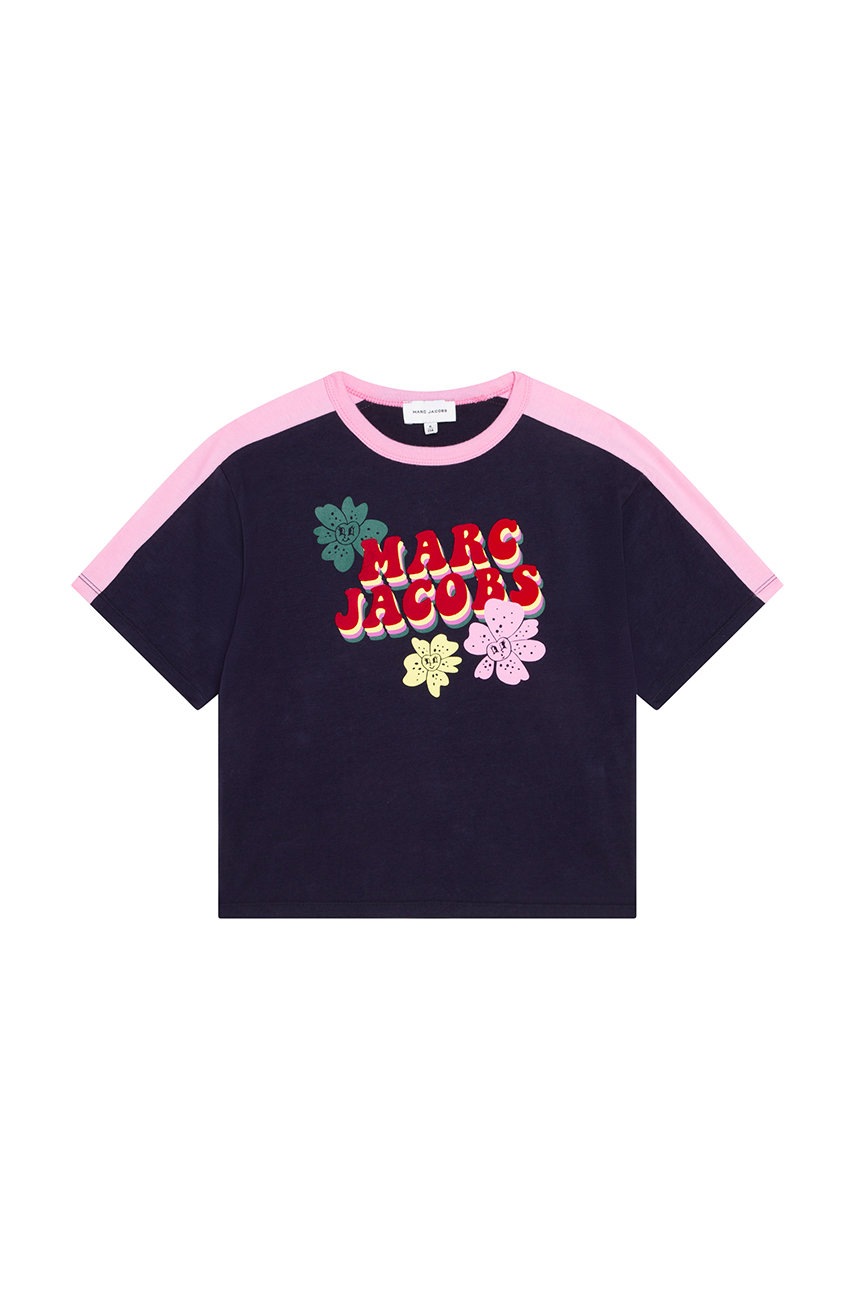 

Дитяча бавовняна футболка Marc Jacobs колір синій