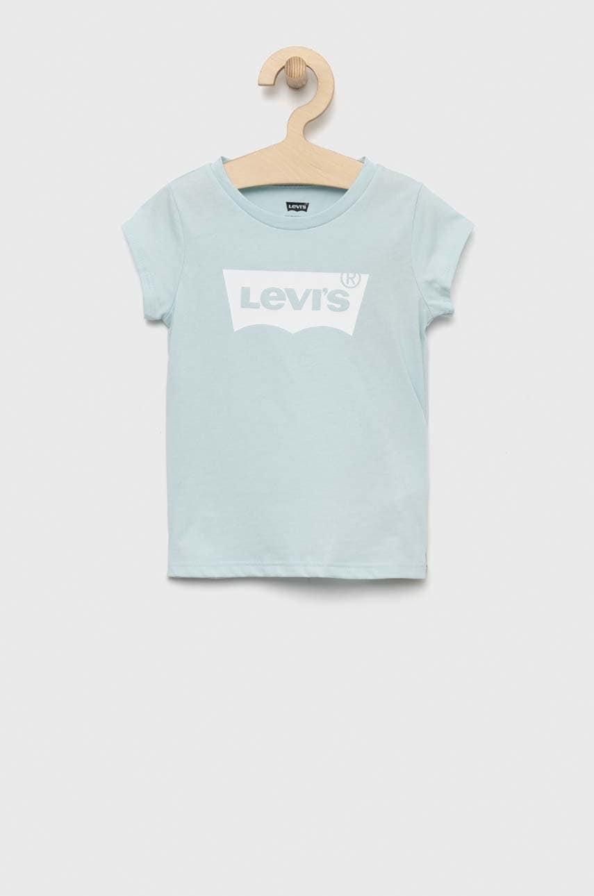 Levi's tricou de bumbac pentru copii culoarea turcoaz