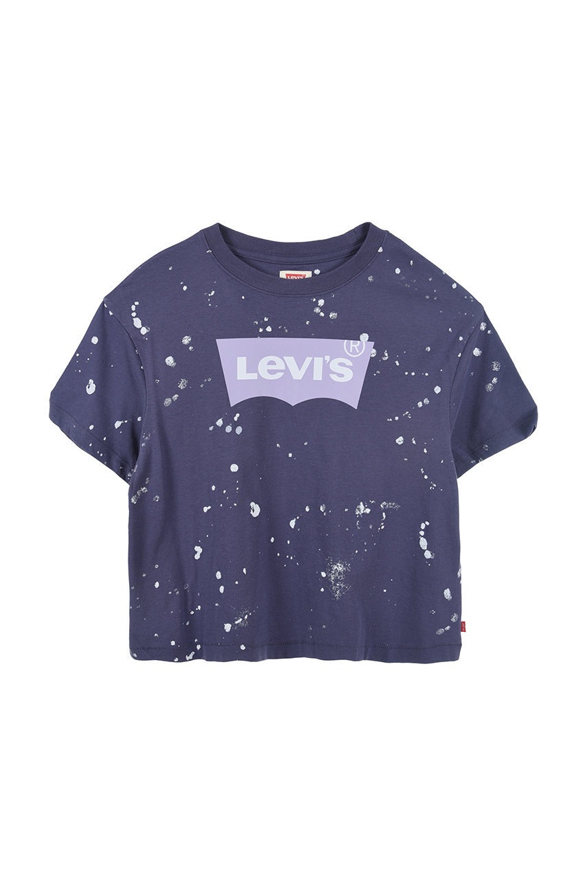 

Детска памучна тениска Levi's в тъмносиньо, Тъмносин