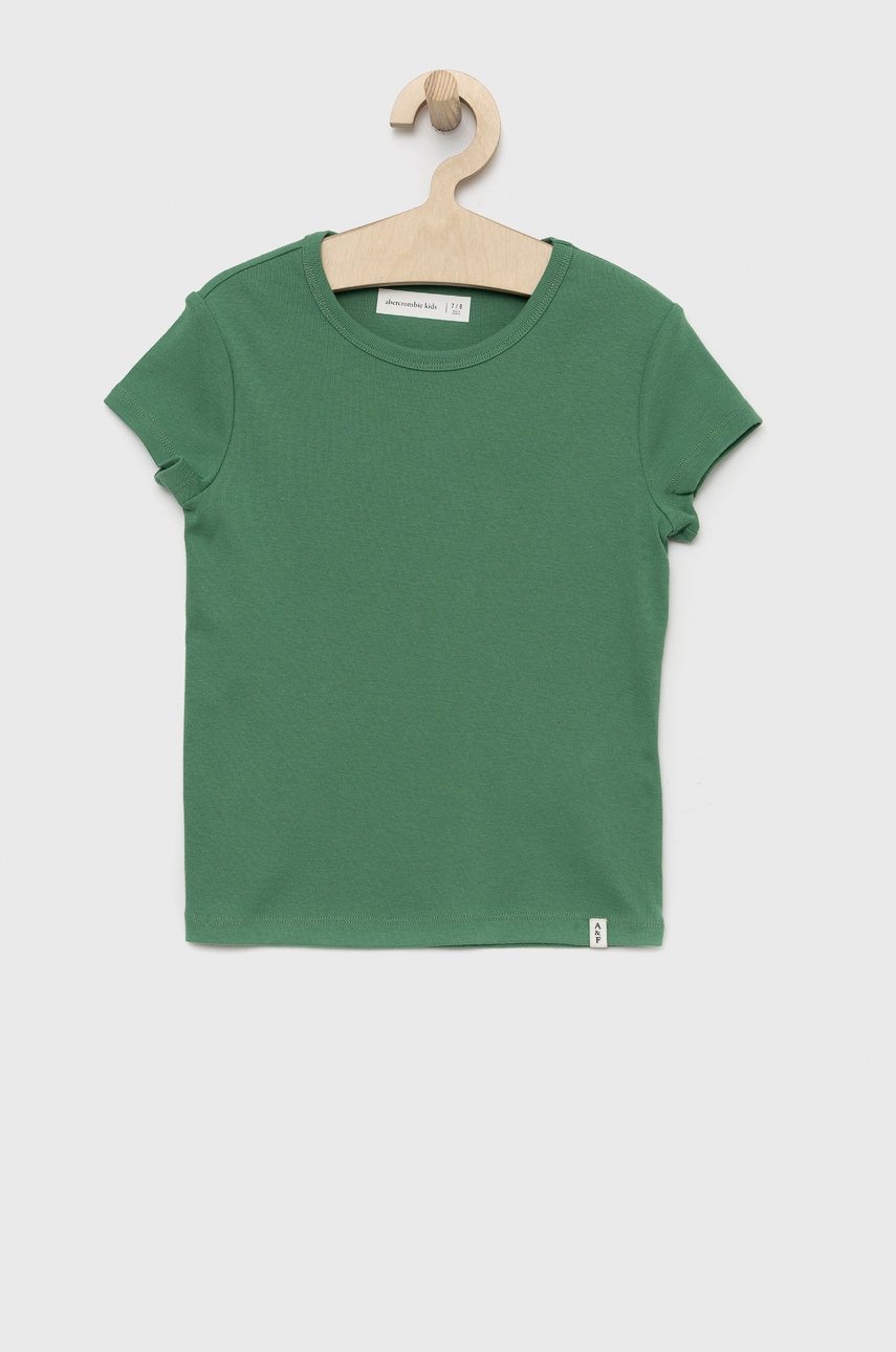 Abercrombie & Fitch tricou copii culoarea verde