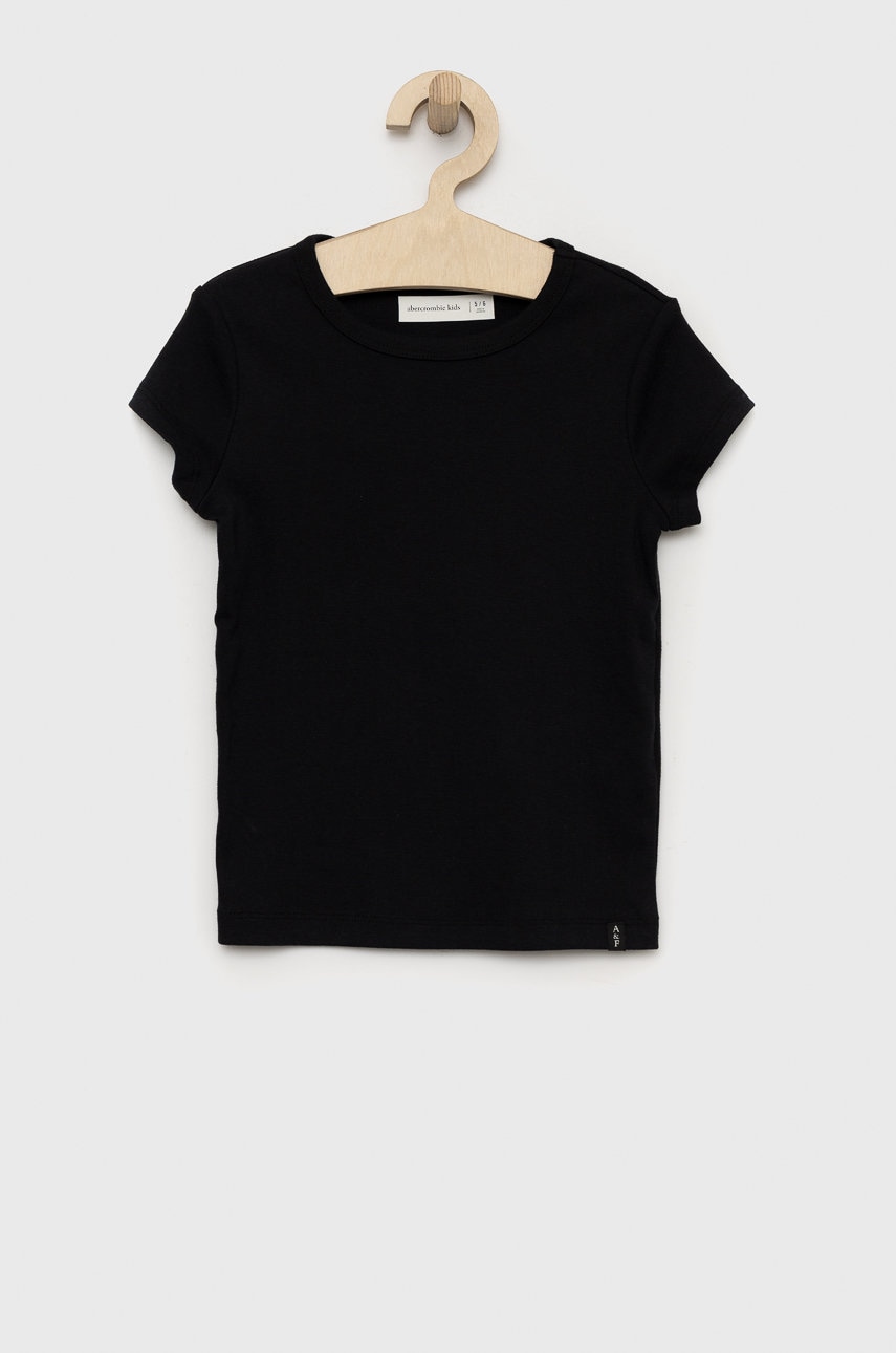 Abercrombie & Fitch tricou copii culoarea negru
