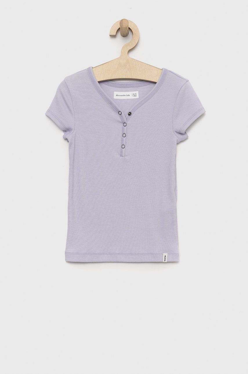 Abercrombie & Fitch tricou copii culoarea violet