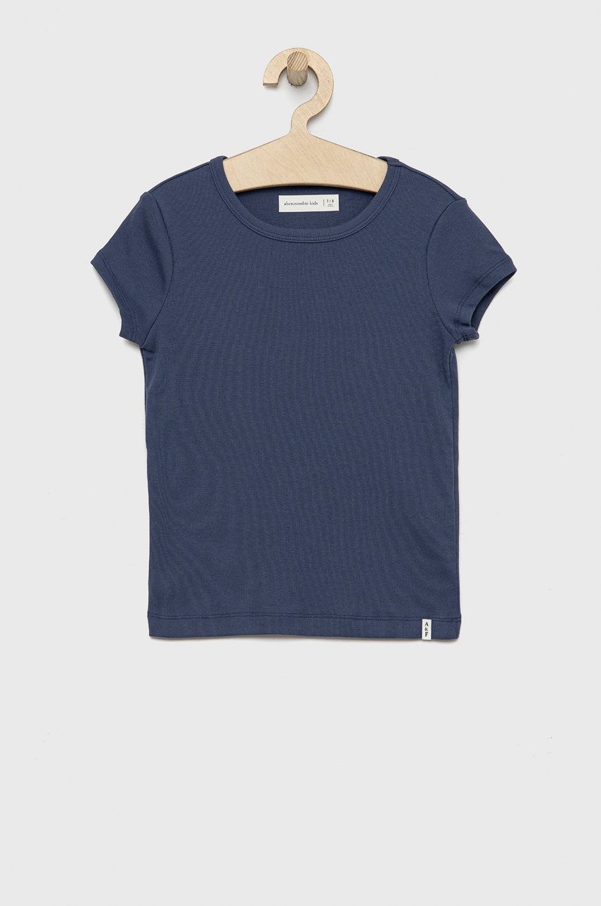 Dětské tričko Abercrombie & Fitch tmavomodrá barva - námořnická modř -  60% Bavlna