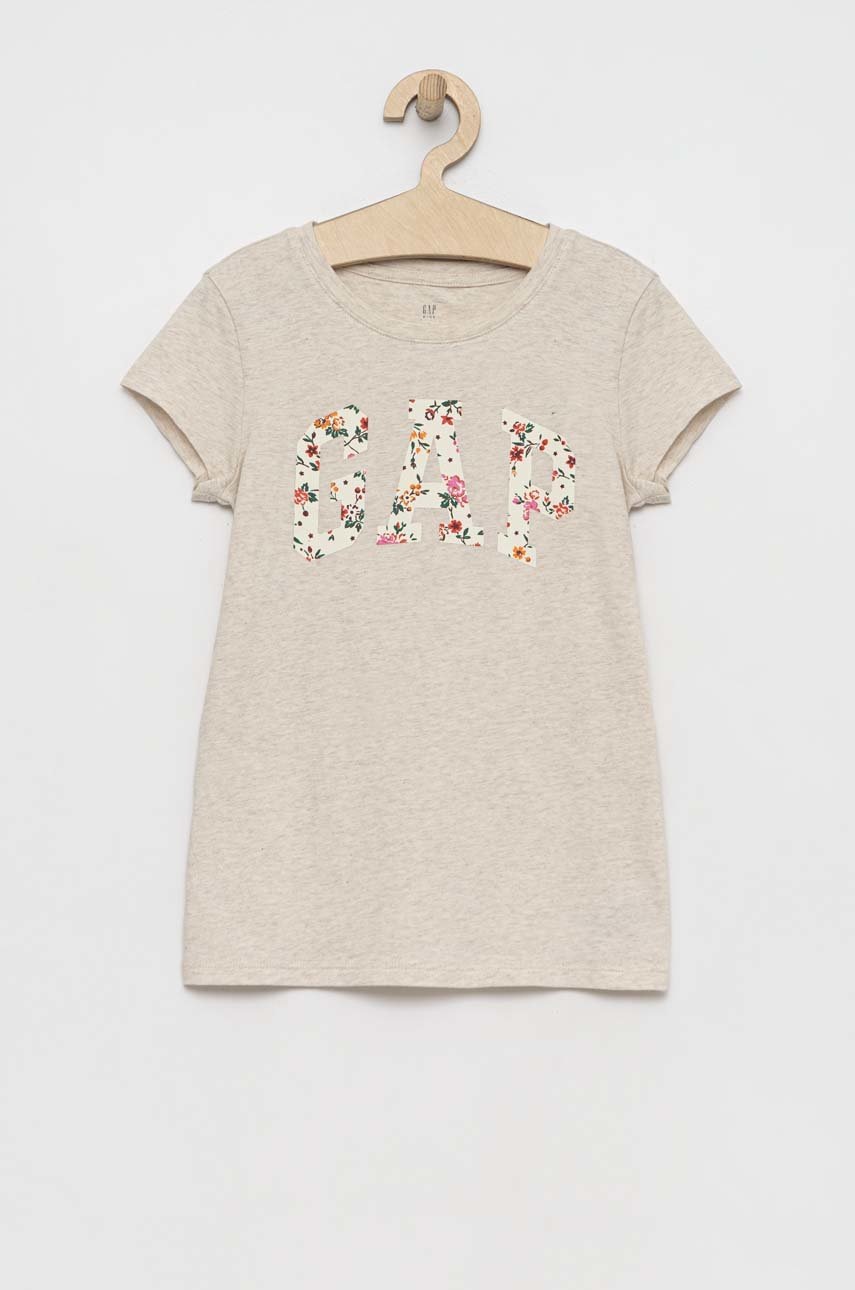 

Детска памучна тениска GAP в бежово, Бежов