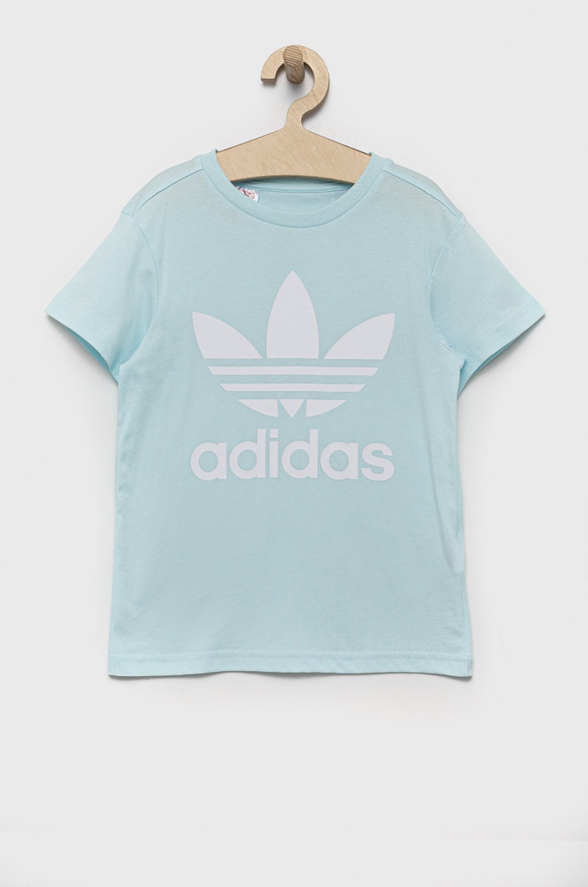 

Дитяча бавовняна футболка adidas Originals з принтом