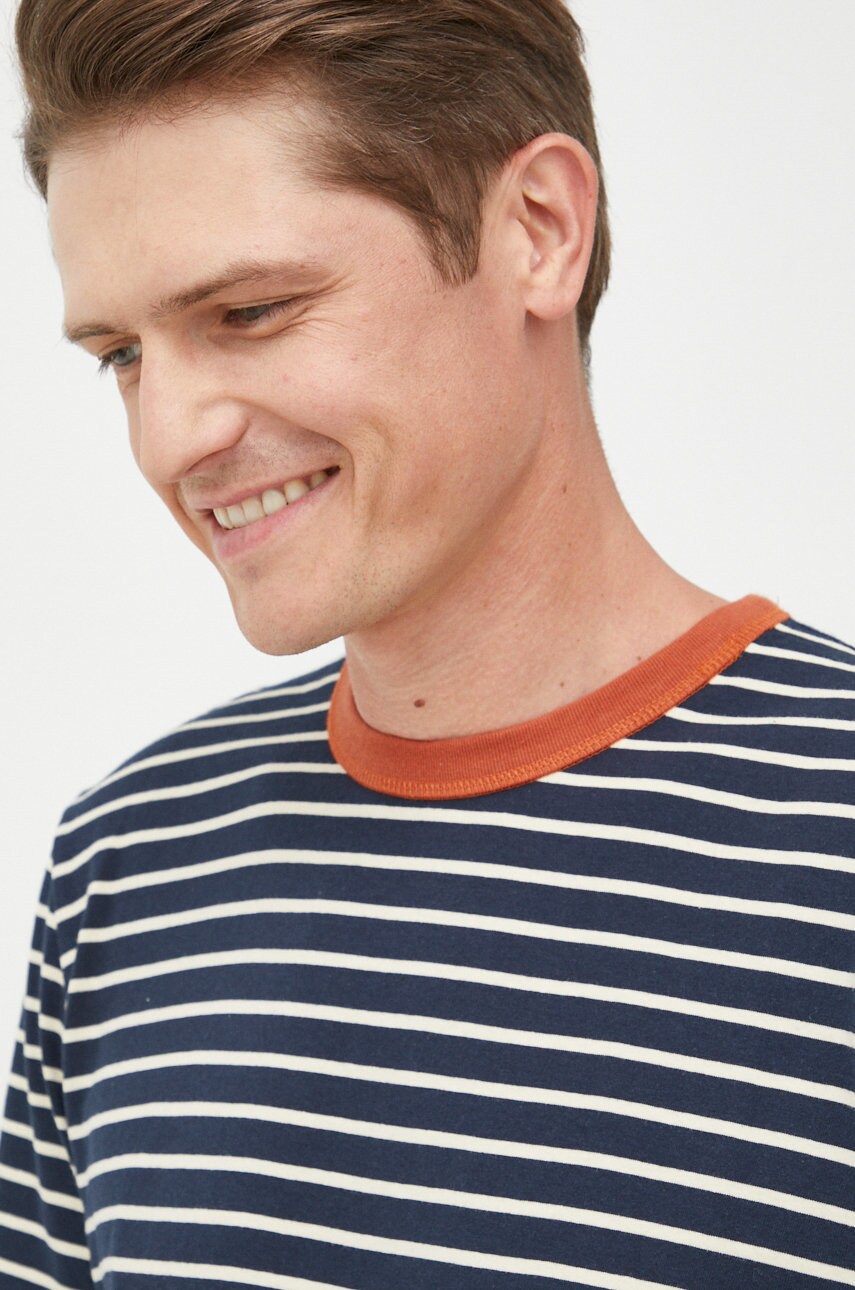 Selected homme tricou din bumbac culoarea albastru marin, modelator