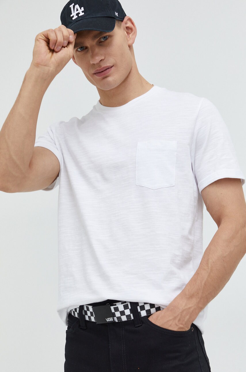 

Памучна тениска Premium by Jack&Jones в бяло с изчистен дизайн, Бял