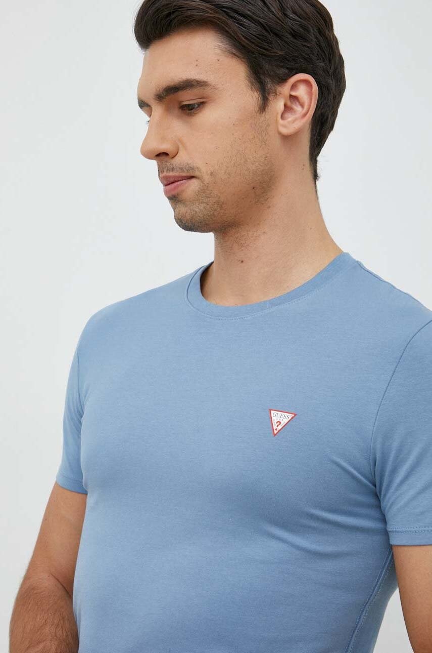 

Тениска Guess с изчистен дизайн, Син