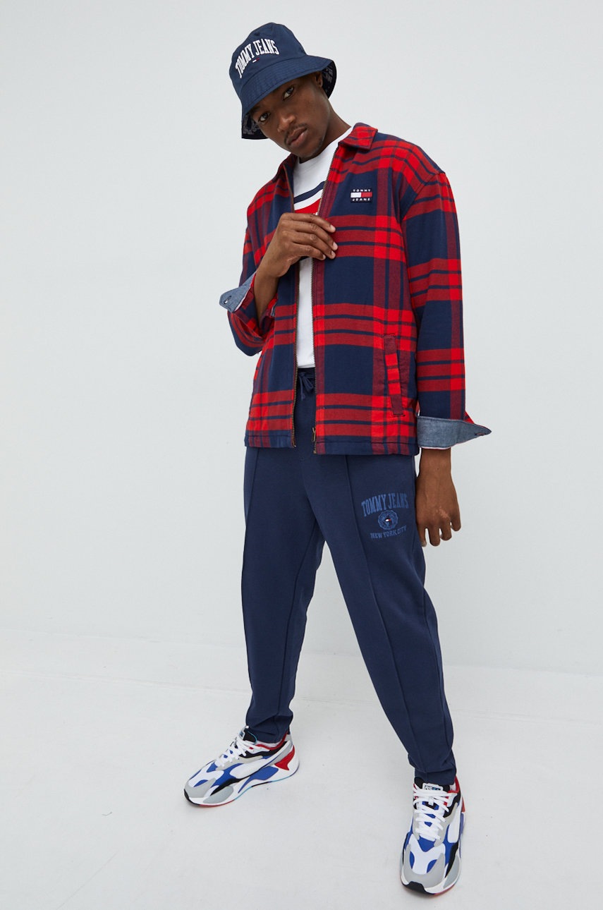 

Бавовняна футболка Tommy Jeans колір білий з аплікацією