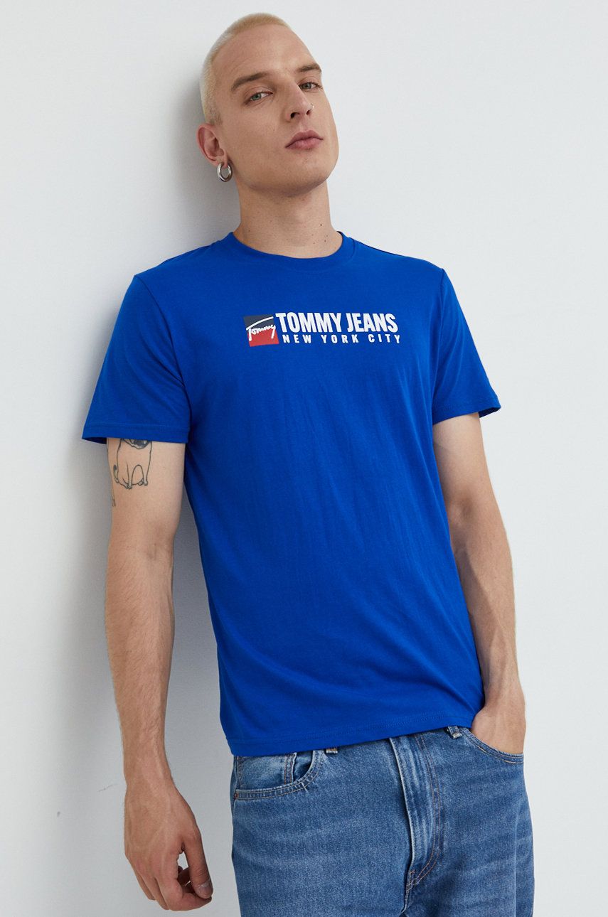 Tommy Jeans tricou din bumbac cu imprimeu
