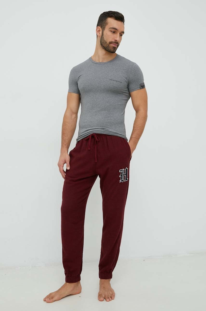 

Футболка Emporio Armani Underwear мужской цвет серый однотонный