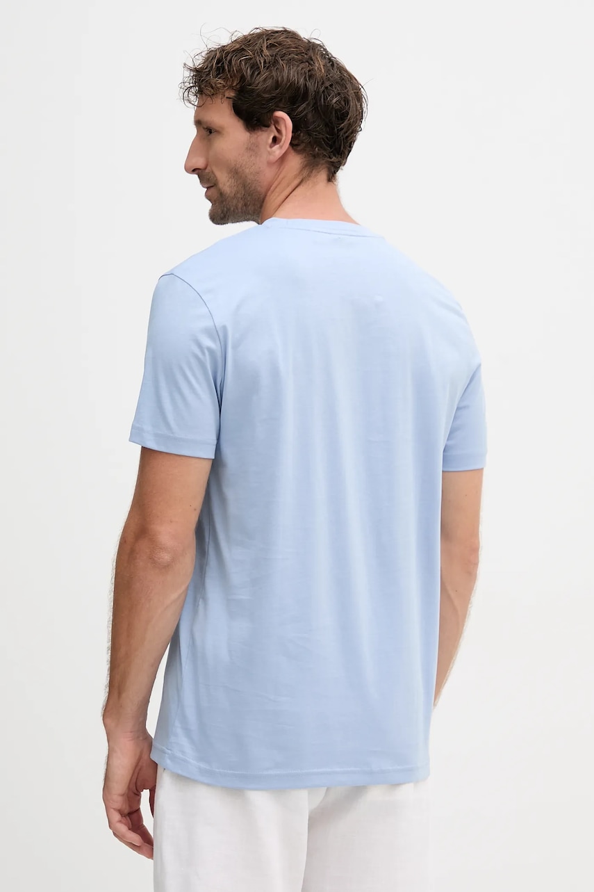 Хлопковая футболка BOSS Orange BOSS ORANGE цвет бирюзовый с принтом 50481923 Хлопковая футболка BOSS Orange BOSS ORANGE цвет бирюзовый с принтом 50481923