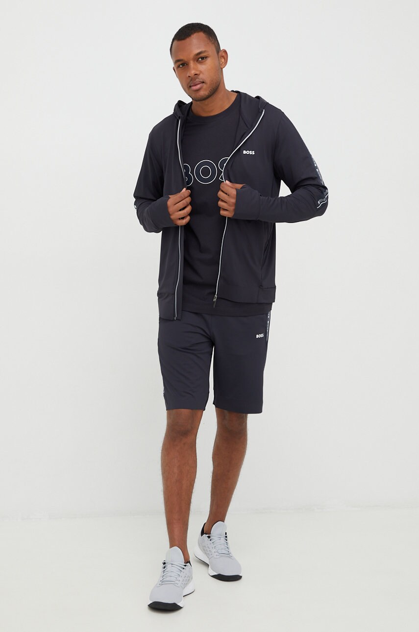 

Футболка BOSS Boss Athleisure мужская цвет синий с принтом