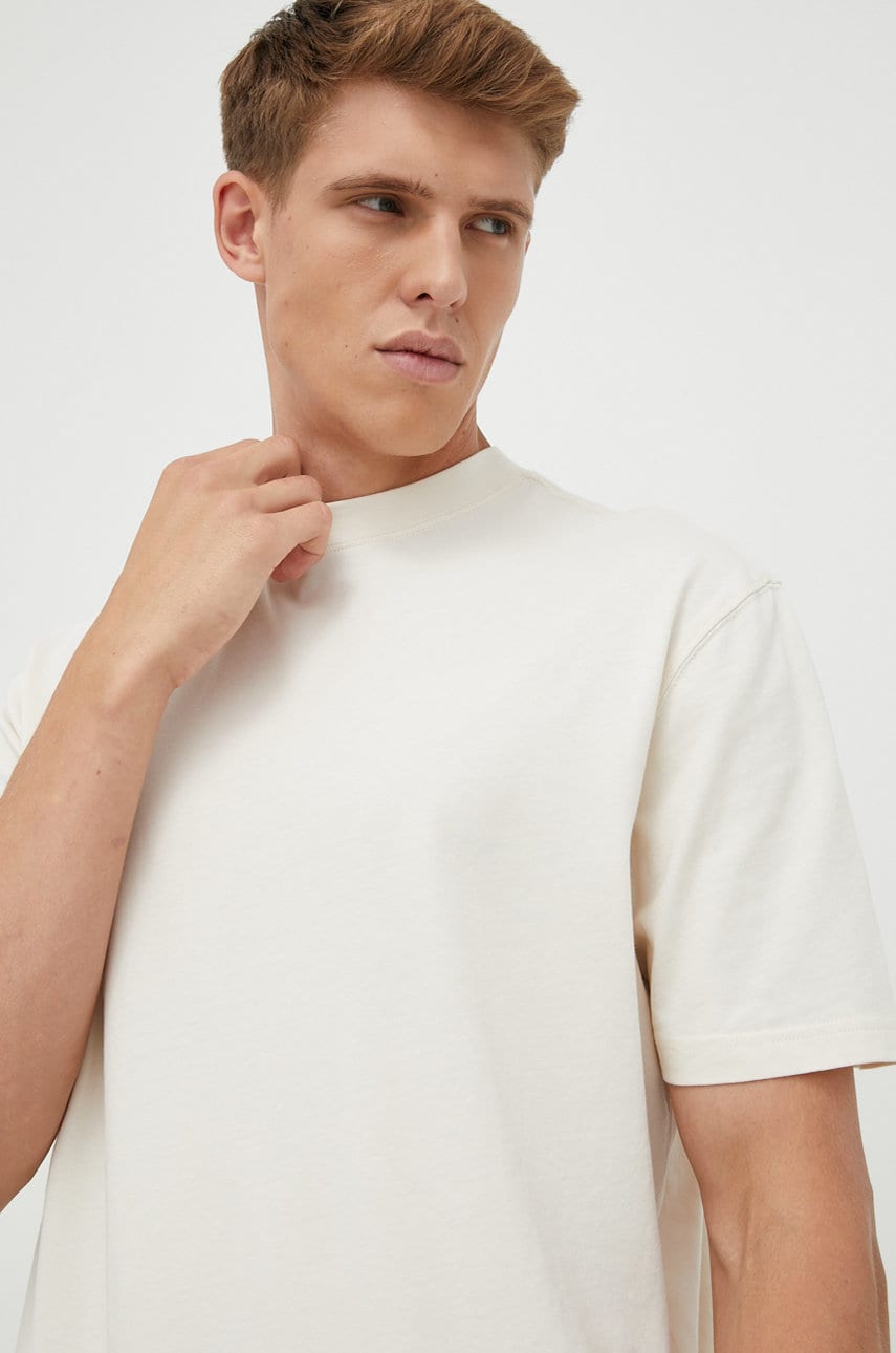 Reebok classic tricou barbati, culoarea bej, neted