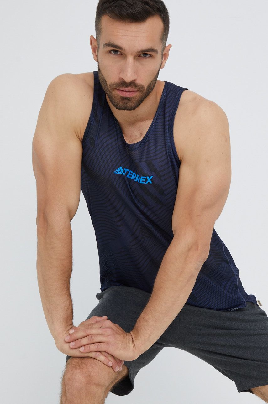adidas TERREX tricou sport Agravic HA7554 culoarea albastru marin