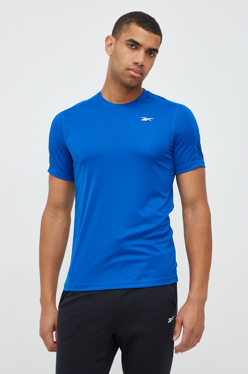 Tréninkové tričko Reebok Tech - modrá -  Provedení: 100% Recyklovaný polyester