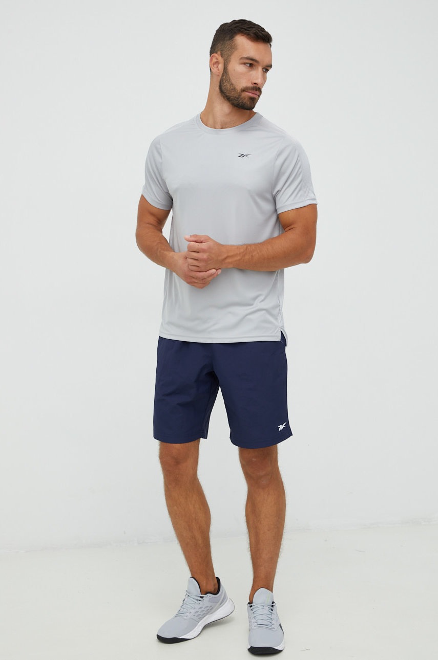 

Тренувальна футболка Reebok Workout Ready Tech колір сірий однотонна
