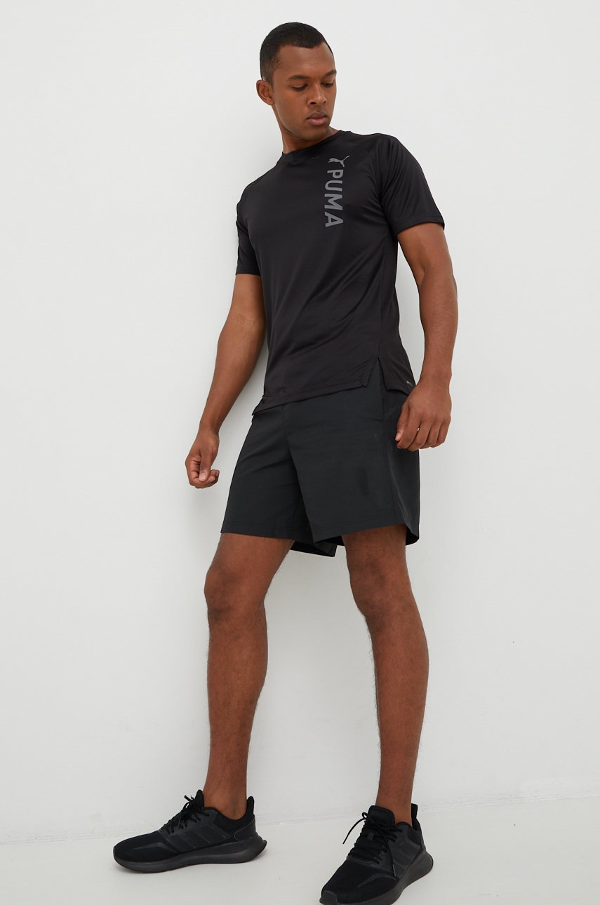 

Футболка для тренинга Puma Fit цвет чёрный с принтом