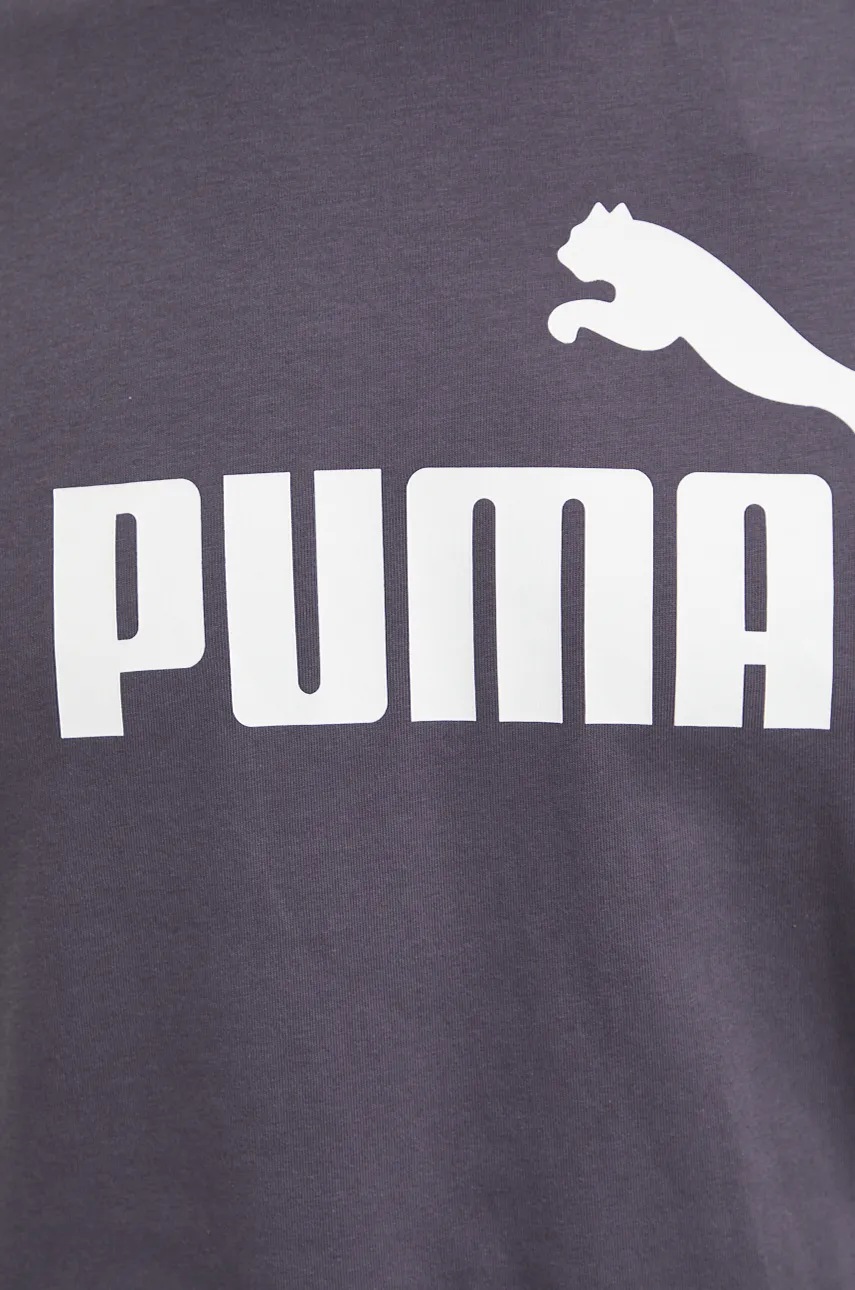 Бавовняна футболка Puma колір сірий з принтом 